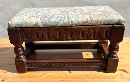 Vintage oak upholstered - vintage,