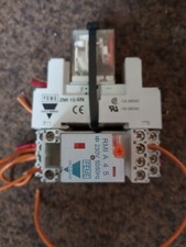 2x Feme ZMI 15/4N Relays With Bases. Used. From Grant Oil Boiler.