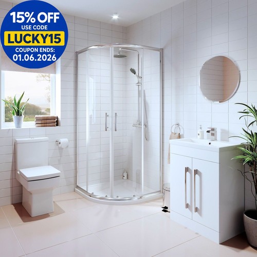 Bathroom suite quadrant shower - suite,