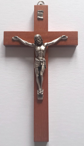 Wood wall crucifix - wood,