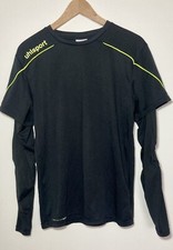Uhlsport Goalkeeper Shirt Top  Black size L neon green detail elbow pads