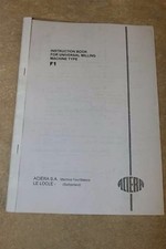 Aciera F1 Universal Milling Machine Instruction Manual