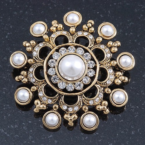 Vintage inspired crystal - vintage, faux