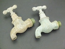 VINTAGE PAIR BRASS SINK TAPS