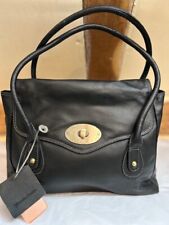 LLOYD BAKER black smooth leather two strap shoulder bag handbag BNWT