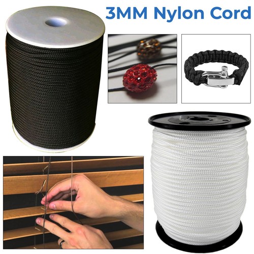 Nylon rope 3mm white - nylon,