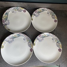 4 Denby Monsoon Cosmic Dinner Plates in good used condition 