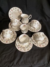 Royal Albert Winsome 18 Piece Tea Set 5 Trios + Duo + Milk Jug Ex Cond