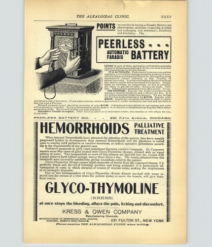 1899 paper medical devise - 1899, ad