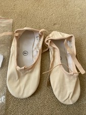 Katz Starlight Flexi Pink canvas Split Leather Ballet Shoes Size 4 M Brand New