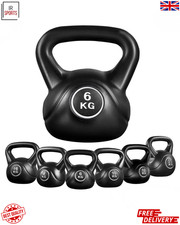 6-20kg Kettlebells Vinyl Weight Set Strength Fitness Exercise Home Gym Dumbbells