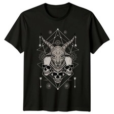 Goat Skull Occult Gothic Mens