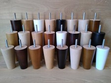 4 x WOODEN FURNITURE FEET/LEGS