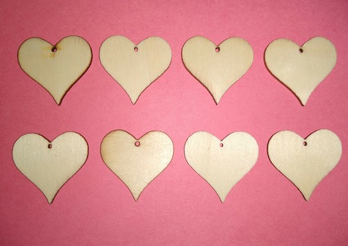 Pack 3cm wooden heart - pack,