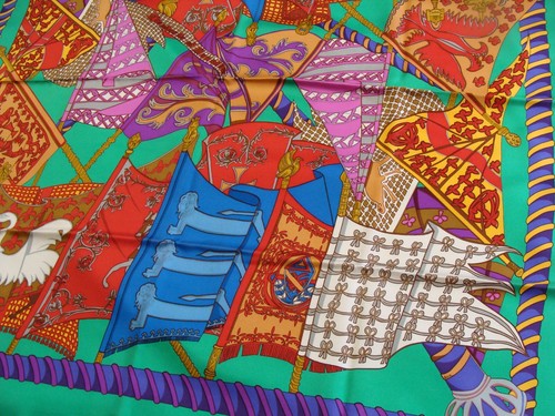 Hermes silk scarf - , etendards