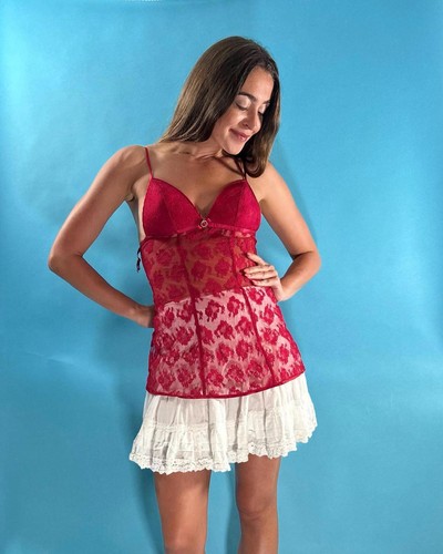 Vintage y2k red - lace, size