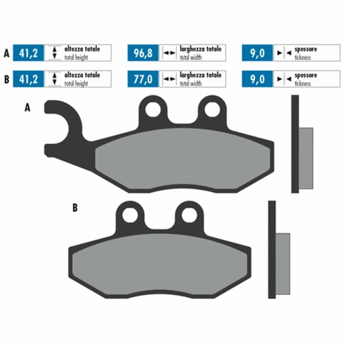 Polini sintered brake - sintered, for