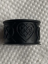 Black Resin WOGGLE * Celtic Knot Design * 20 x 15 * Scout Cub Venture Gift Scarf