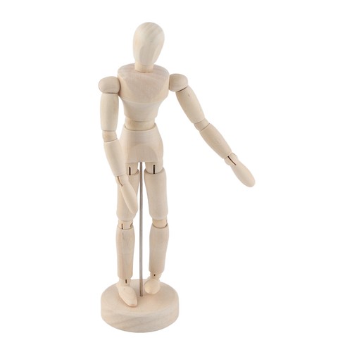 Wooden manikin unfinished - —wooden,