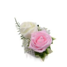 Artificial Wedding Flowers Foam Rose Wrist Corsage Prom Bridesmaids, Fast & Free