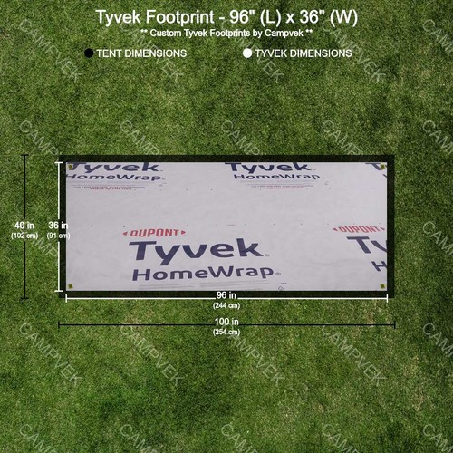 Tyvek footprint - x,