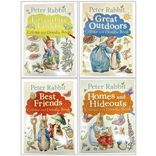 Peter Rabbit Colour and Doodle Book 4 Books Collection Set by Beatrix Potter