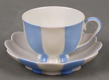 Beautiful Augarten Vienna Melon Mocha Cup with Saucer - Josef Hoffmann