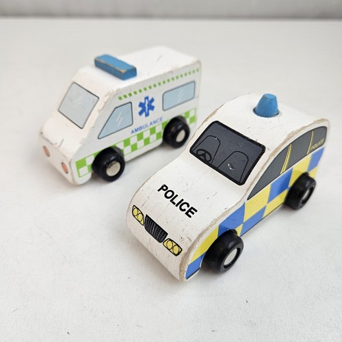 Wooden police car and - wooden,
