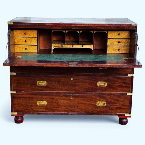 Mahogany campaign secretaire - mahogany,
