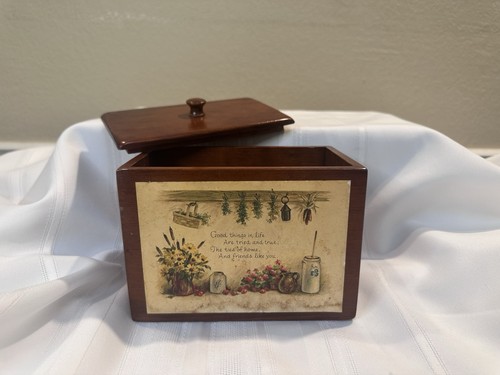 Vintage recipe box with - box, &