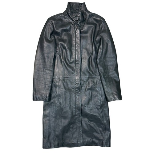 Vintage real leather trench - real,