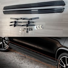 2PC BLACK ALUMINIUM SIDE STEPS