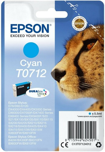 Genuine epson t0712 - t0712, cyan