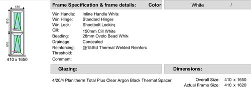 Pvc triple glazed window - pvc, white