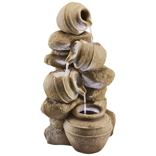 Cascading pots water feature - pots,