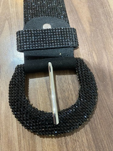 Diamante sparkly big buckle - diamante,