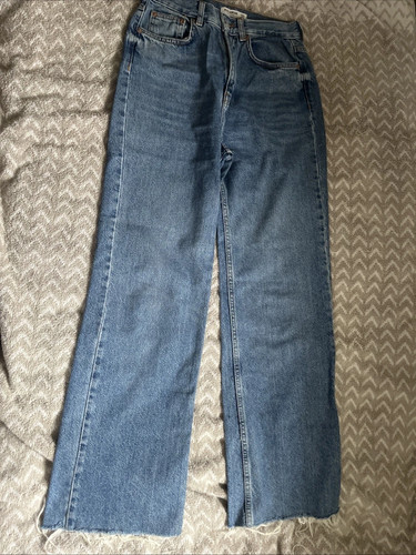 Pull bear blue denim flared - &,