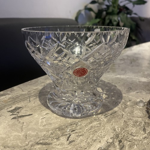 Vintage cut lead crystal vase - vintage,