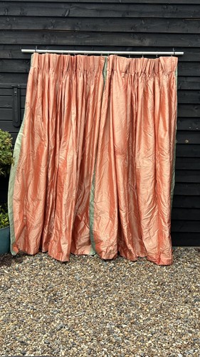 Vintage silk curtains pinch - silk,