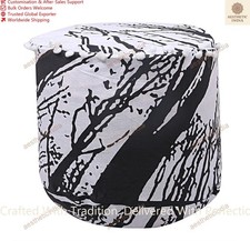 Indian mandala pouf ottoman - pouf,