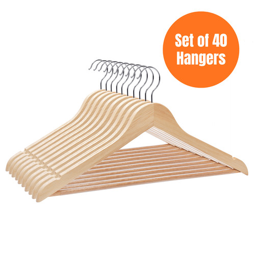 Wooden coat hangers suit - coat,