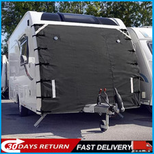 Heavy Duty Caravan Front Towing Cover Waterproof Protector Universal Shield&LED