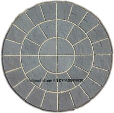 1.8M CHAR-GREY PAVING ROTUNDA CIRCLE PAVING  PATIO SLABS  [DELIVERY  EXCEPTIONS]