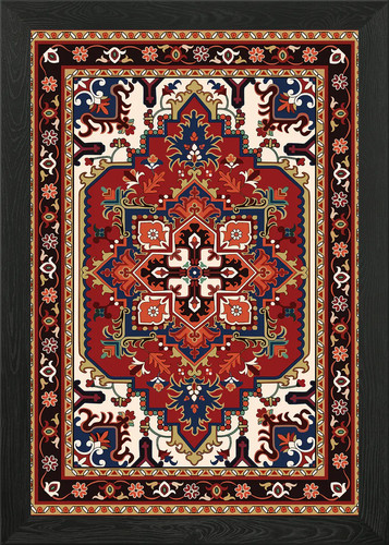 Persian rug design framed wall - rug,