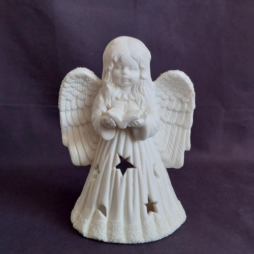 Angel with book - book, tealight