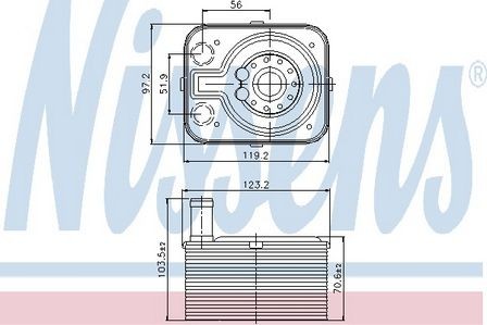 Nissens engine oil cooler - cooler, for