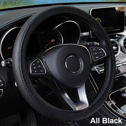 Leather car steering wheel - steering,