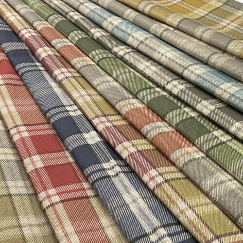 Tartan check checked linen - checked,
