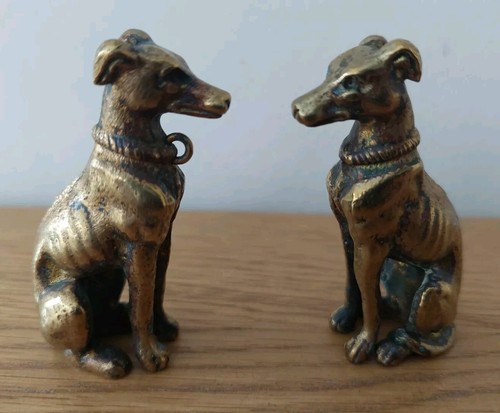Antique brass greyhound - antique,