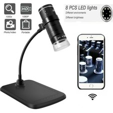1000X Wireless Digital Microscope HD 1080p USB wifi 8 LED for PC Mobile Phones